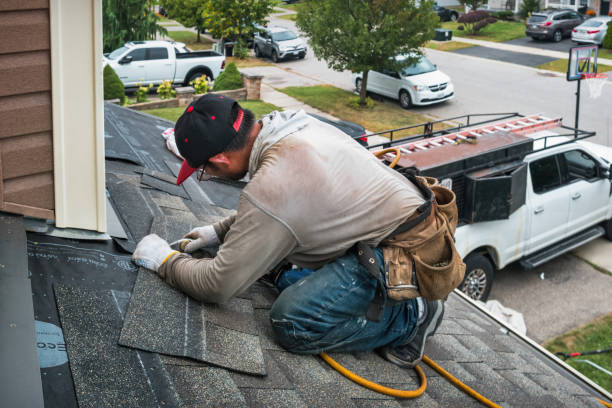 Professional Roof Installation technician working in Midland, PA